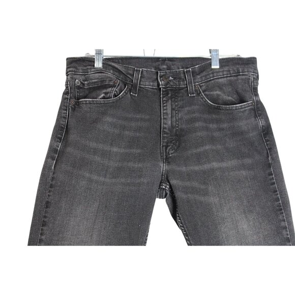 Levi Strauss Levis 511 Black Denim Stretch Straight Leg Jeans Mens 34x34 - Picture 2 of 6